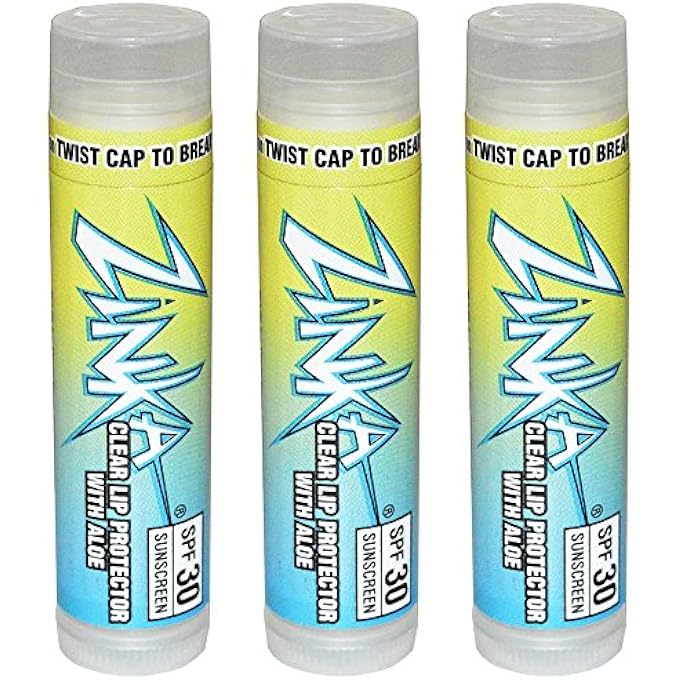 CLEAR LIP PROTECTOR WITH ALOE SPF 30 SUNSCREEN LIP BALM .15 OUNCE (PACK OF 3)